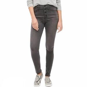 J. Crew Skinny Jean 10” Highest Rise Button Fly Jeans Asphalt Gray Size 30